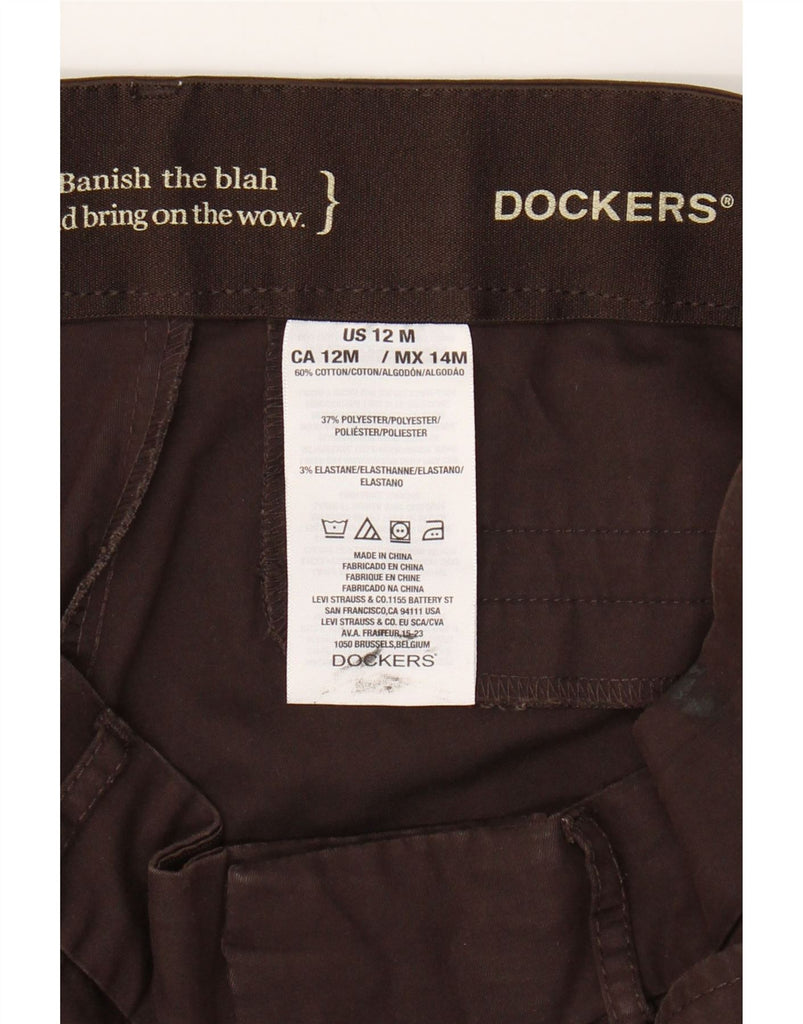 DOCKERS Womens Straight Casual Trousers US 12 Large W34 L28 Brown Vintage Dockers and Second-Hand Dockers from Messina Hembry 