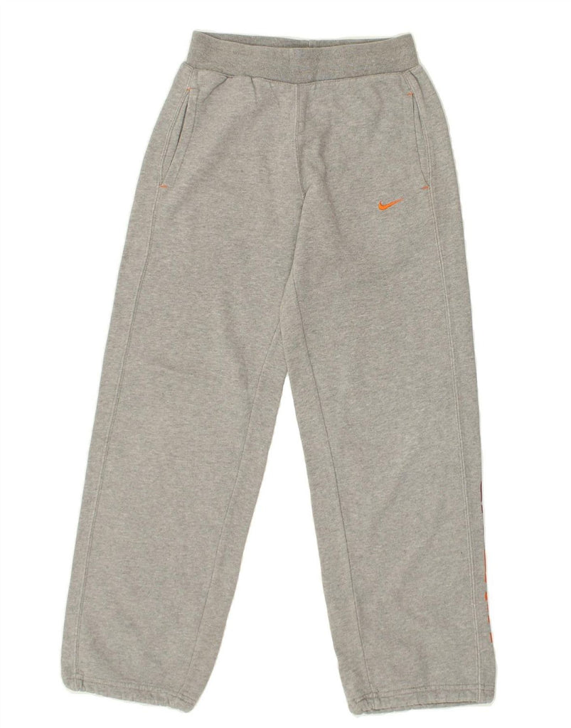 NIKE Boys Graphic Tracksuit Trousers 10-11 Years Medium Grey Cotton | Vintage Nike | Thrift | Second-Hand Nike | Used Clothing | Messina Hembry 