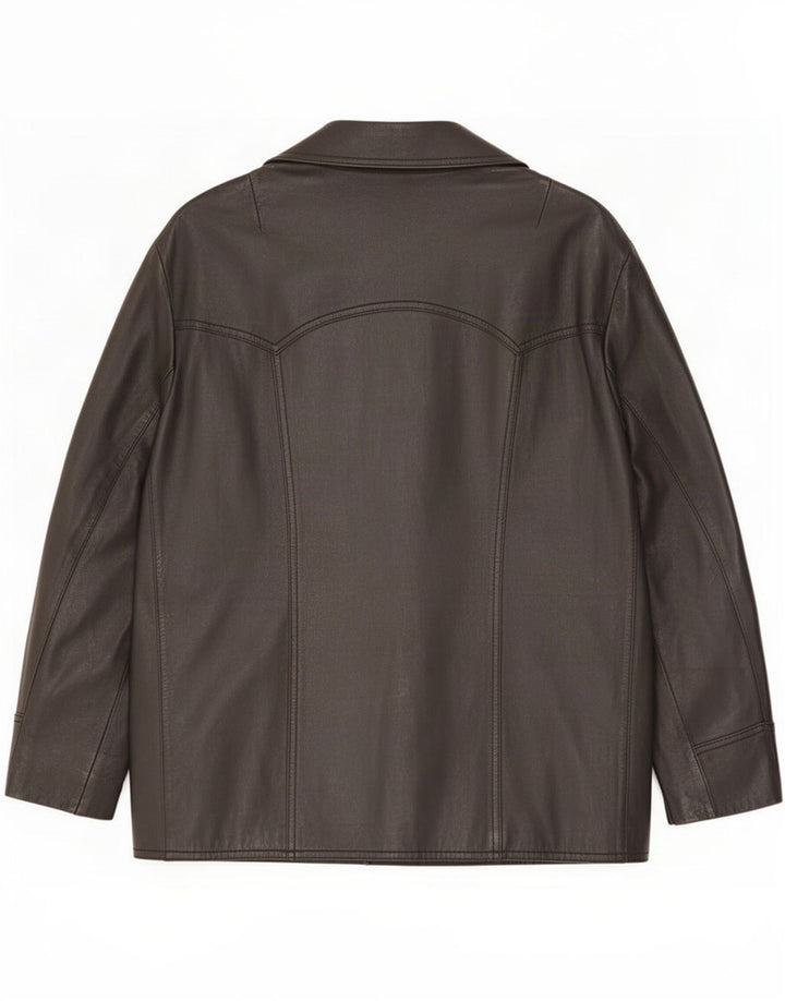 Vintage Mens Leather Jacket UK 36 Small Black