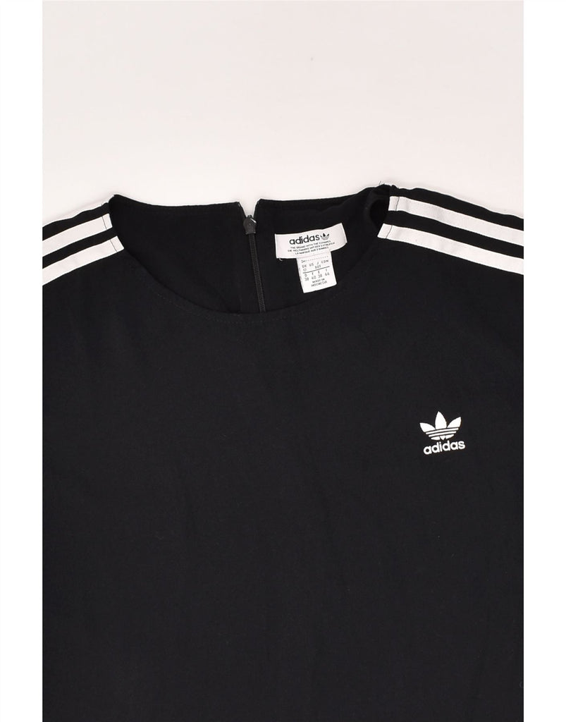 ADIDAS Womens T-Shirt Top UK 12 Medium  Black Polyester | Vintage Adidas | Thrift | Second-Hand Adidas | Used Clothing | Messina Hembry 