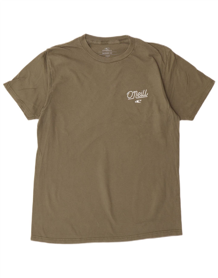 O'Neill Mens Modern Fit Graphic T-Shirt Top Medium Green Cotton