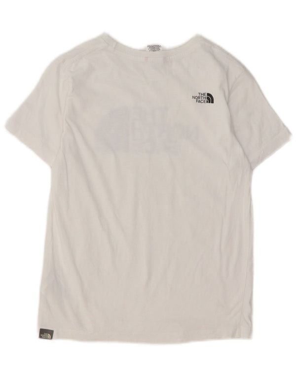 The North Face Boys Graphic T-Shirt Top 11-12 Years Large White Cotton
