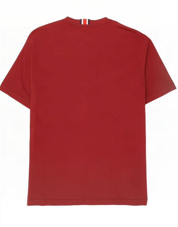 Tommy Hilfiger Mens Graphic T-Shirt Top Large Maroon Cotton
