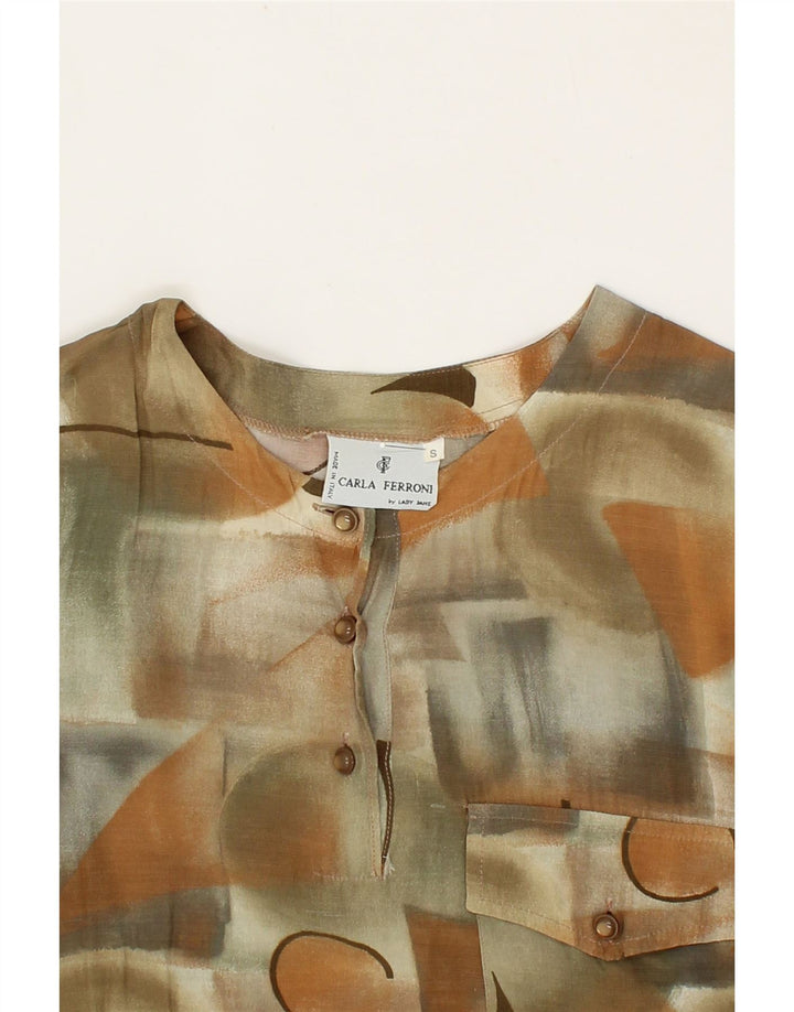 CARLA FERRONI Womens Longline Blouse Top UK 10 Small Multicoloured Vintage CARLA FERRONI and Second-Hand CARLA FERRONI from Messina Hembry 