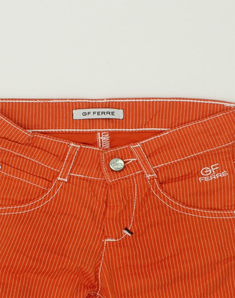 GF FERRE Boys Straight Casual Trousers 2-3 Years W20 L15 Orange Striped | Vintage GF Ferre | Thrift | Second-Hand GF Ferre | Used Clothing | Messina Hembry 