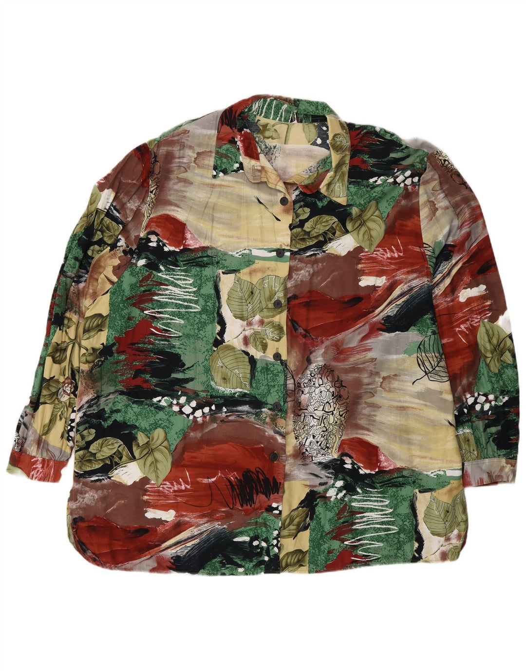 Vintage Womens Shirt UK 16 Large Multicoloured Floral