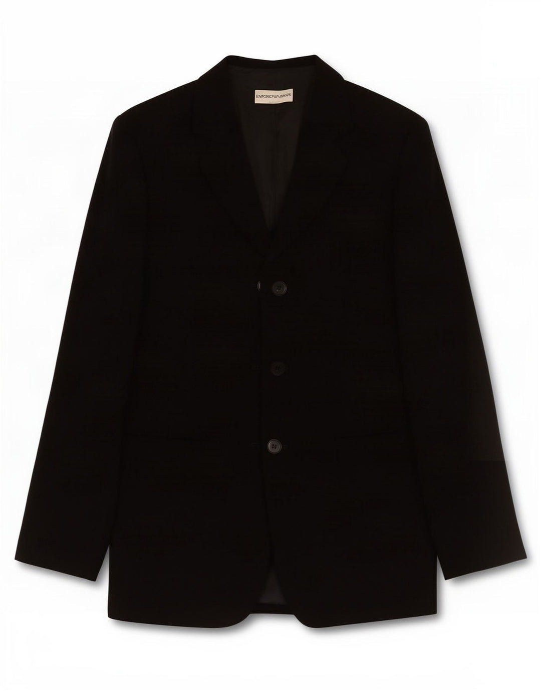 Emporio Armani Womens 3 Button Blazer Jacket IT 40 Small Black Polyester