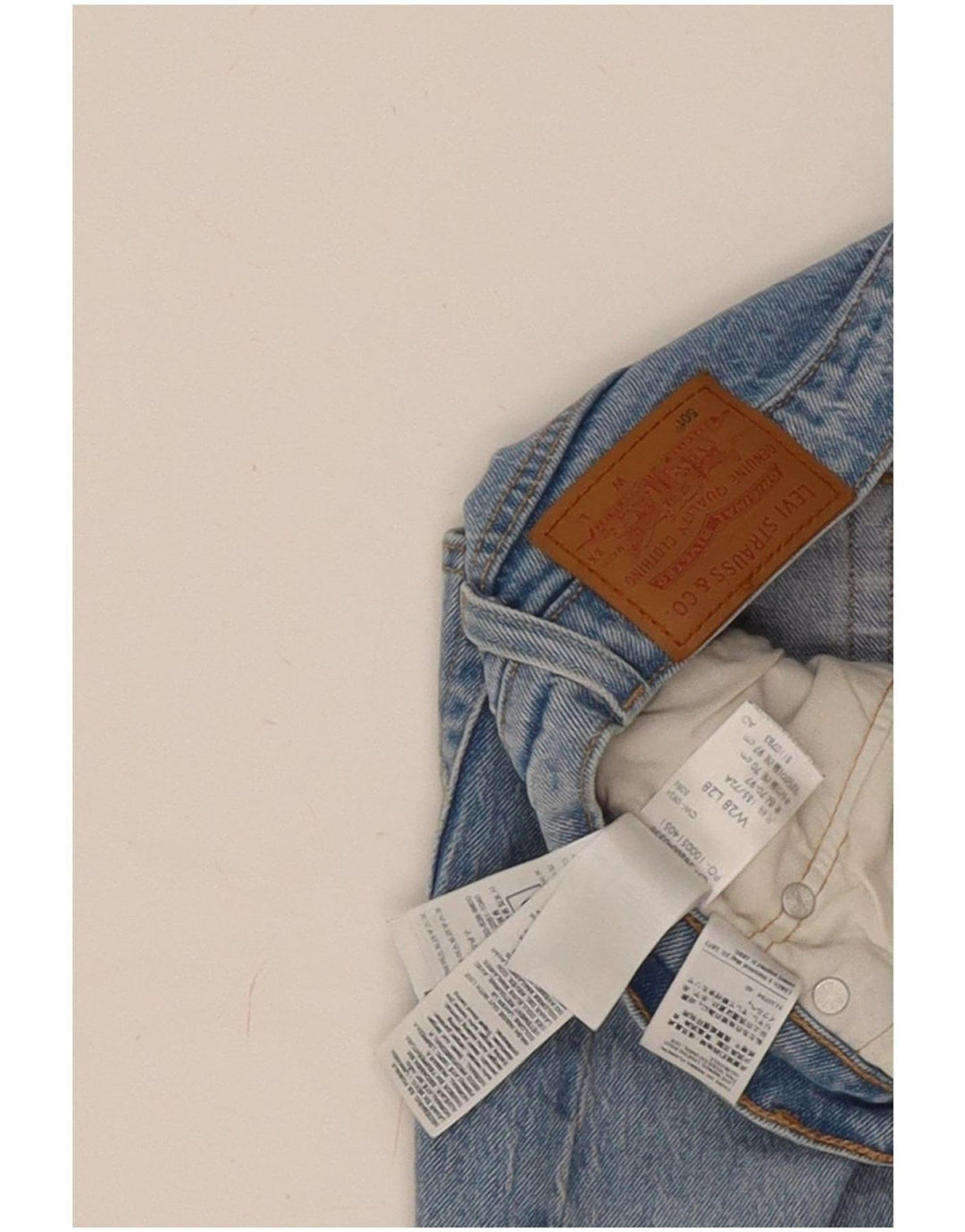 Levi's Womens 501 Straight Jeans W28 L28 Blue Cotton