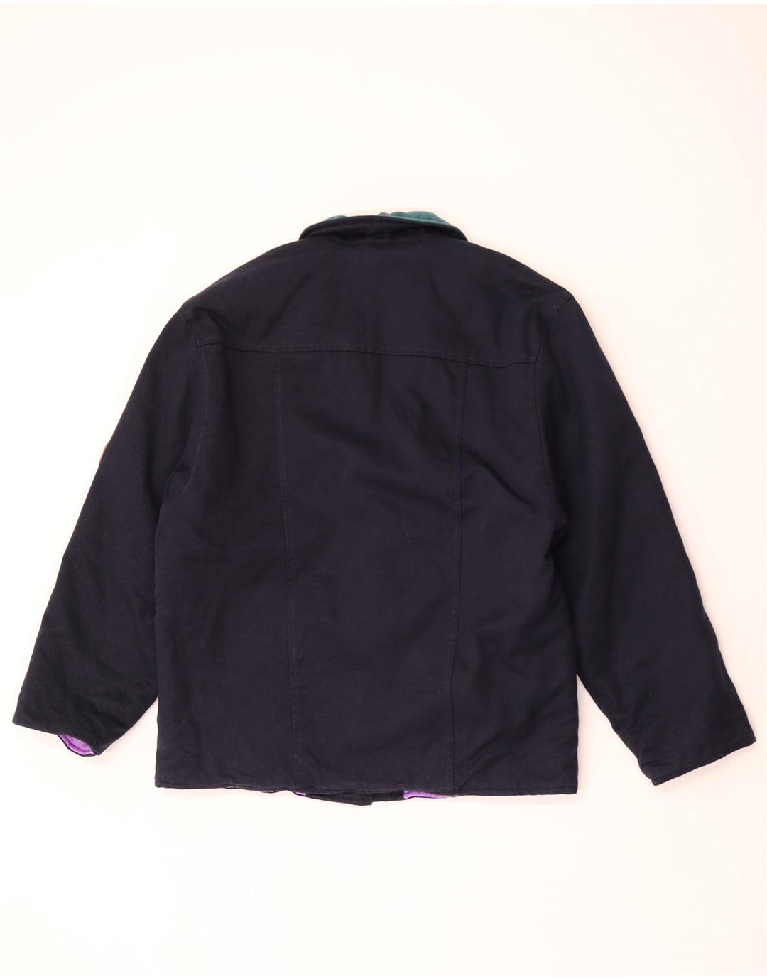 Vintage Womens 2 Button Blazer Jacket IT 44 Medium Navy Blue Colourblock