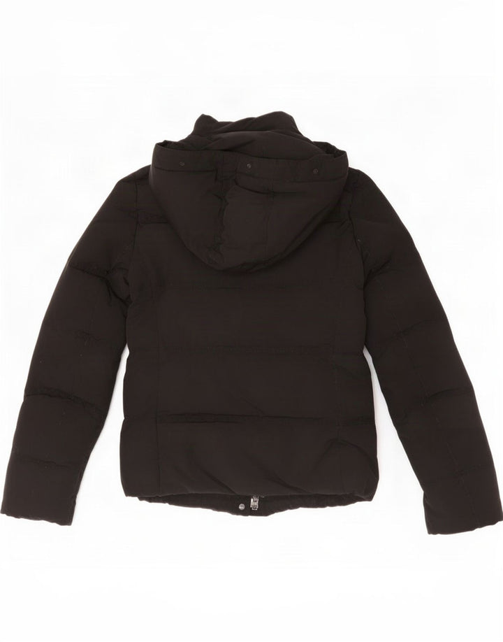 Woolrich Womens Hooded Padded Jacket UK 6 XS Black Polyester