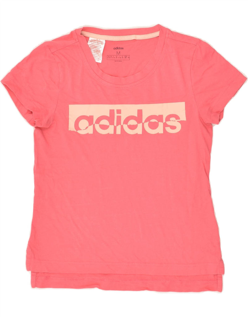 ADIDAS Girls Graphic T-Shirt Top 11-12 Years Medium Pink Cotton | Vintage Adidas | Thrift | Second-Hand Adidas | Used Clothing | Messina Hembry 