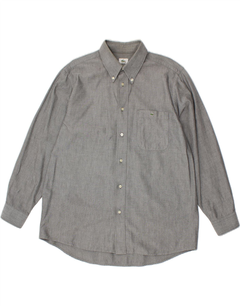 LACOSTE Mens Shirt Size 42 Large Grey Cotton | Vintage Lacoste | Thrift | Second-Hand Lacoste | Used Clothing | Messina Hembry 