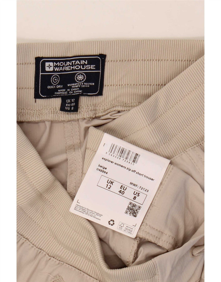 Mountain Warehouse Womens Casual Trousers UK 12 Medium W32 L29 Beige