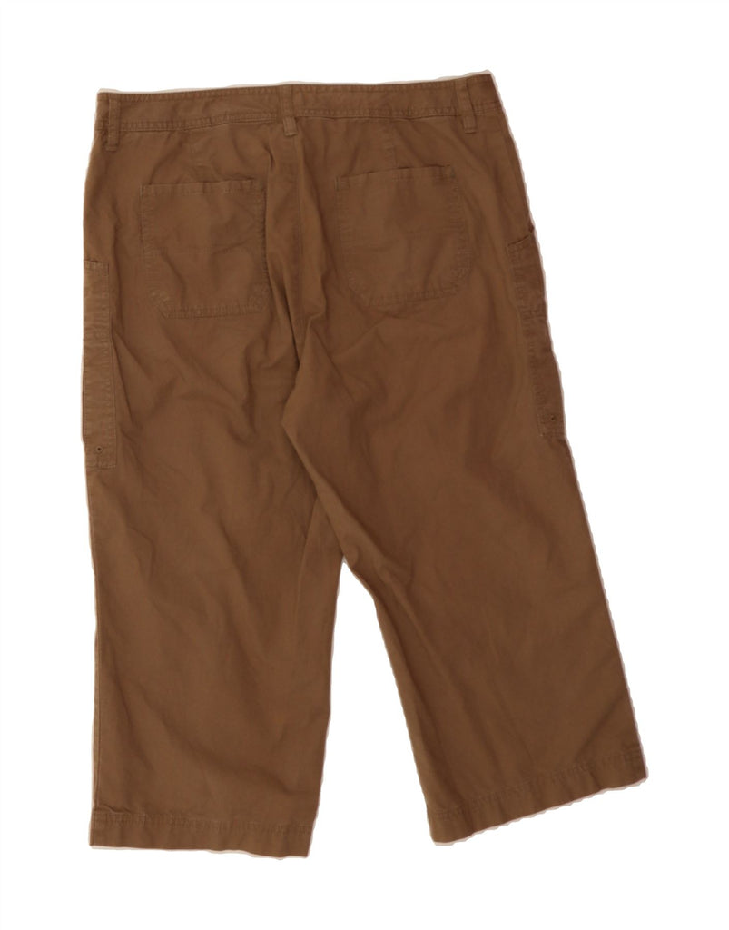 EDDIE BAUER Womens Cargo Capri Trousers US 12 Large W32 L20 Brown Cotton Vintage Eddie Bauer and Second-Hand Eddie Bauer from Messina Hembry 