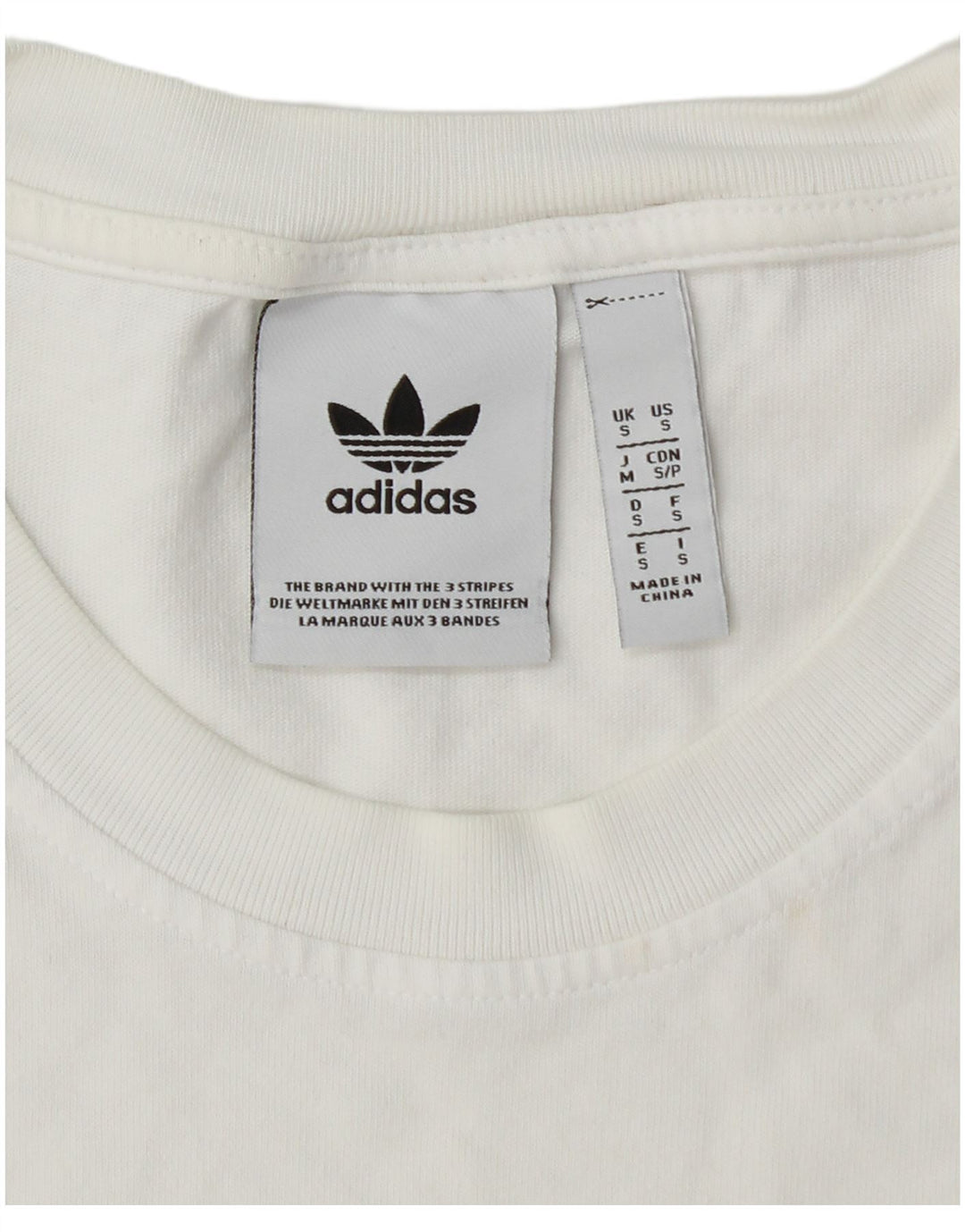 ADIDAS Mens Graphic T-Shirt Top Small White