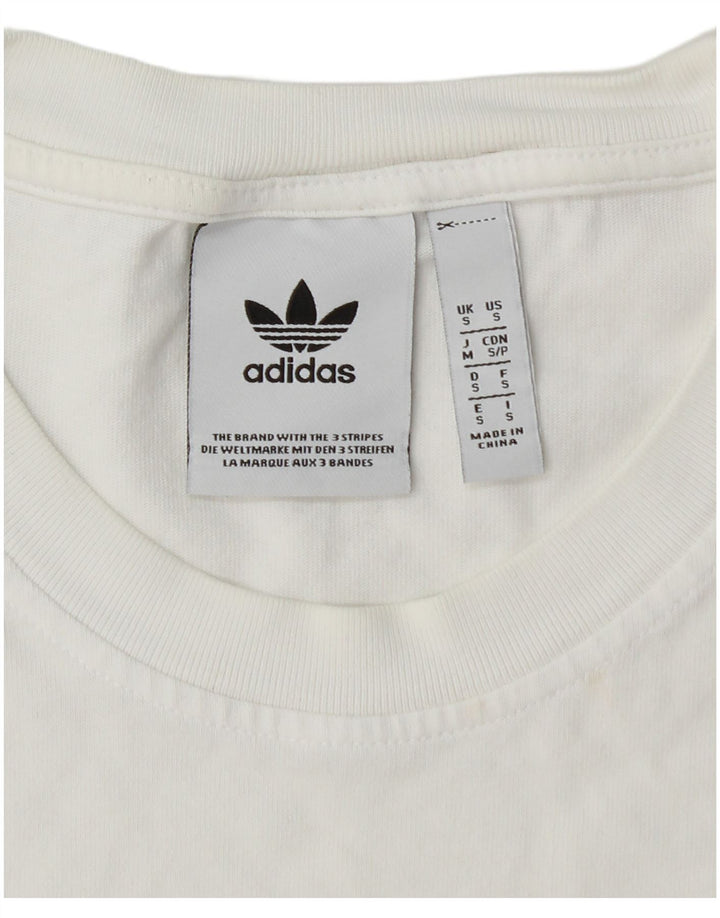 ADIDAS Mens Graphic T-Shirt Top Small White