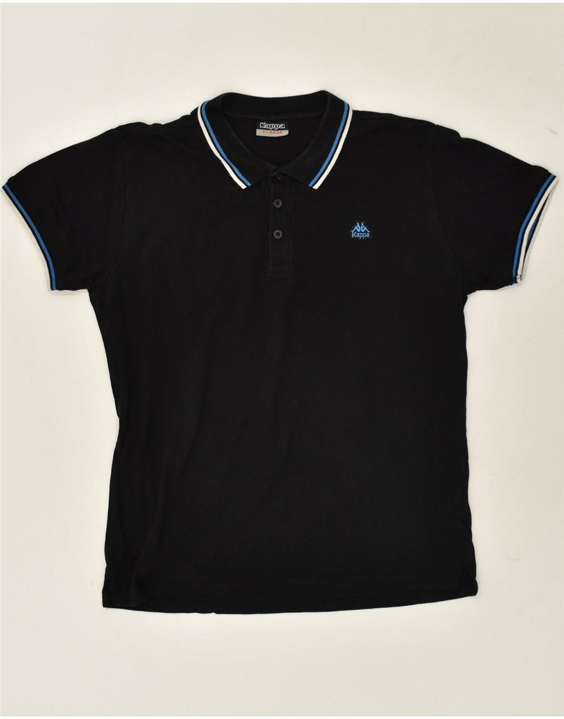 KAPPA Mens Polo Shirt XL Black | Vintage Kappa | Thrift | Second-Hand Kappa | Used Clothing | Messina Hembry 