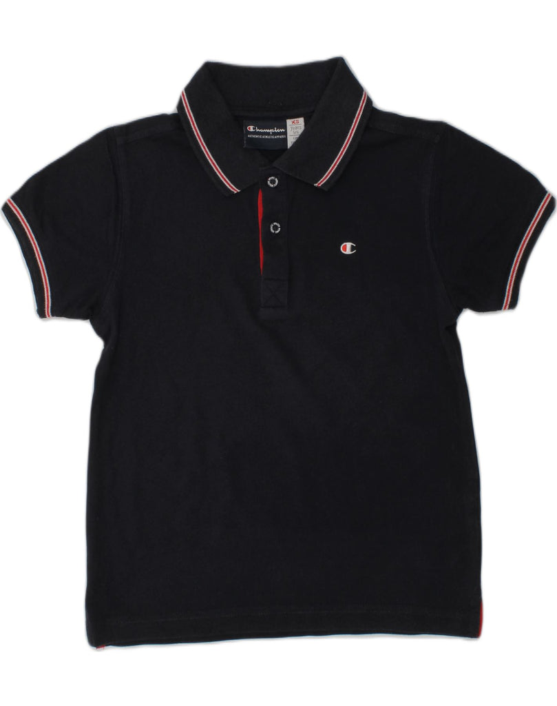 CHAMPION Boys Polo Shirt 5-6 Years XS Navy Blue | Vintage Champion | Thrift | Second-Hand Champion | Used Clothing | Messina Hembry 