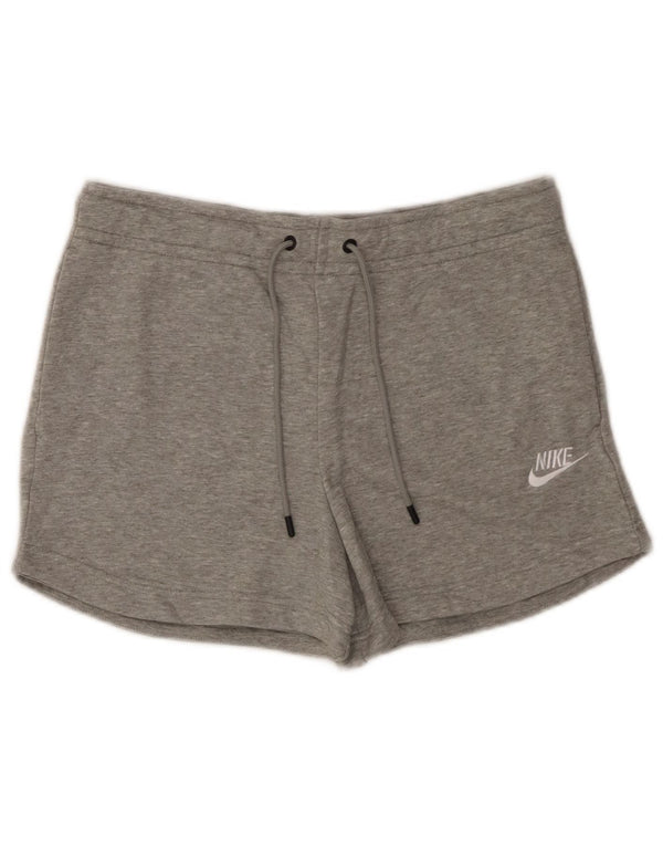 Nike Womens Sport Shorts UK 10 Small  Grey Cotton