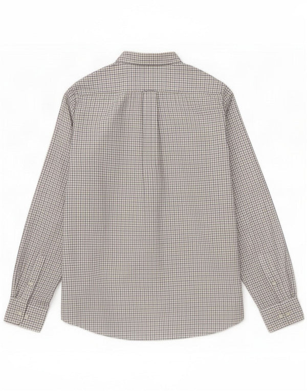 Gant Mens Shirt XL White Gingham Cotton