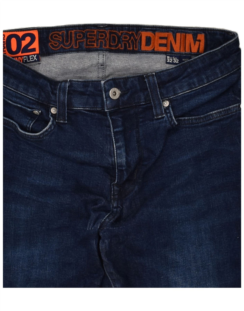 SUPERDRY Womens Flex Skinny Jeans W32 L32 Navy Blue Cotton | Vintage Superdry | Thrift | Second-Hand Superdry | Used Clothing | Messina Hembry 
