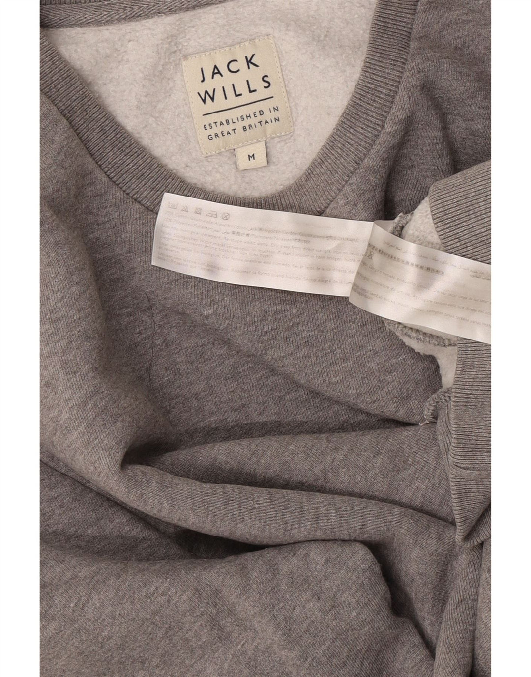 Jack Wills Mens Sweatshirt Jumper Medium Grey Flecked Cotton