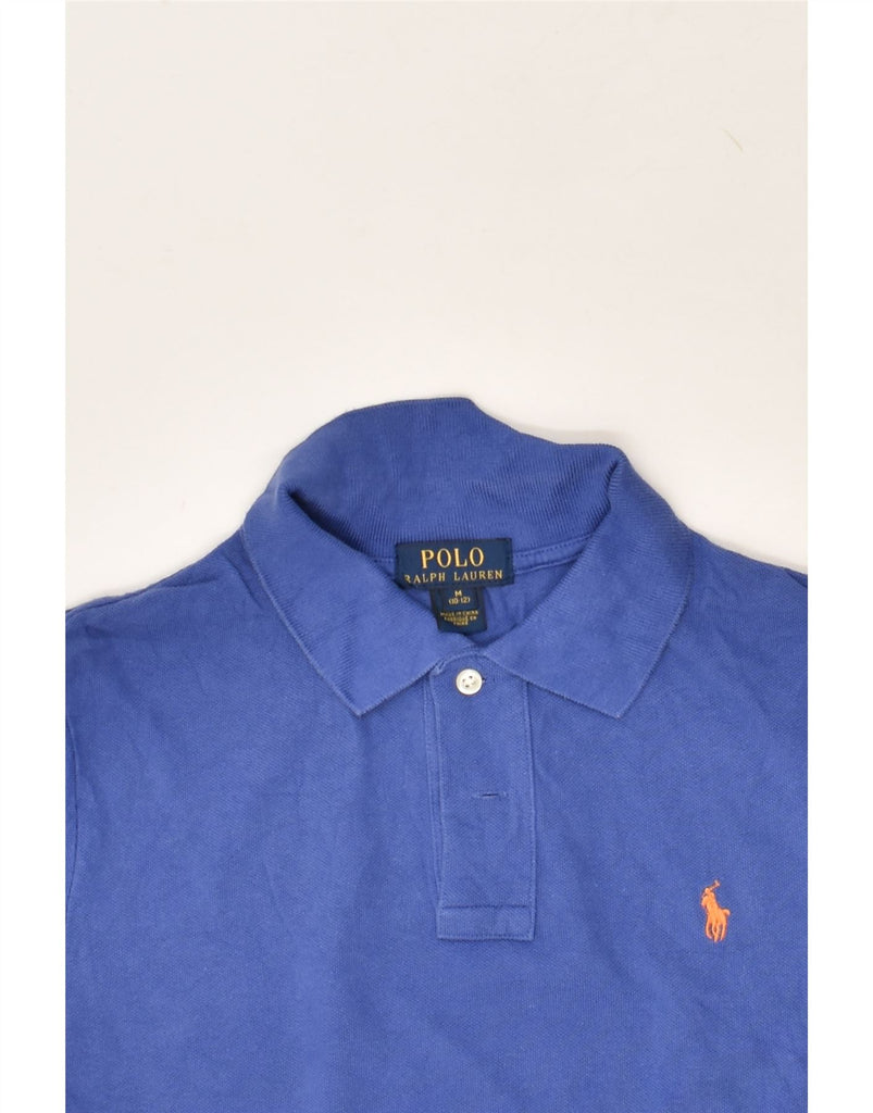 POLO RALPH LAUREN Boys Polo Shirt 10-11 Years Medium Blue Cotton | Vintage Polo Ralph Lauren | Thrift | Second-Hand Polo Ralph Lauren | Used Clothing | Messina Hembry 