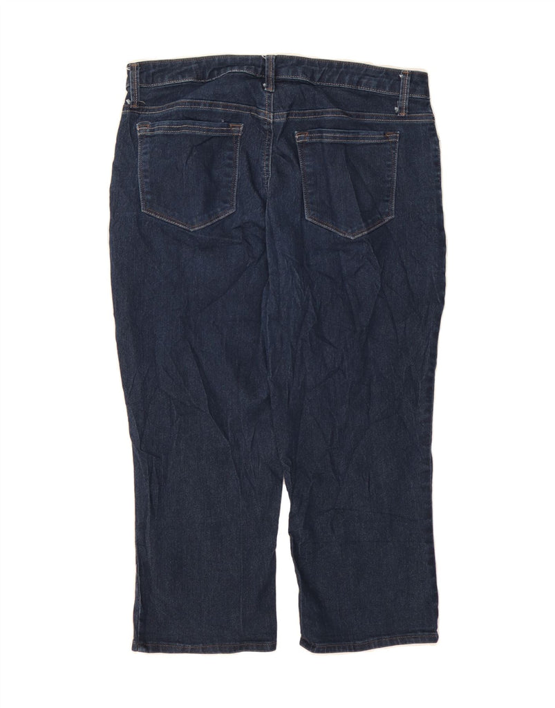 LEE Womens Riders Mid Rise Capri Jeans US 12 Large W34 L20 Navy Blue Vintage Lee and Second-Hand Lee from Messina Hembry 