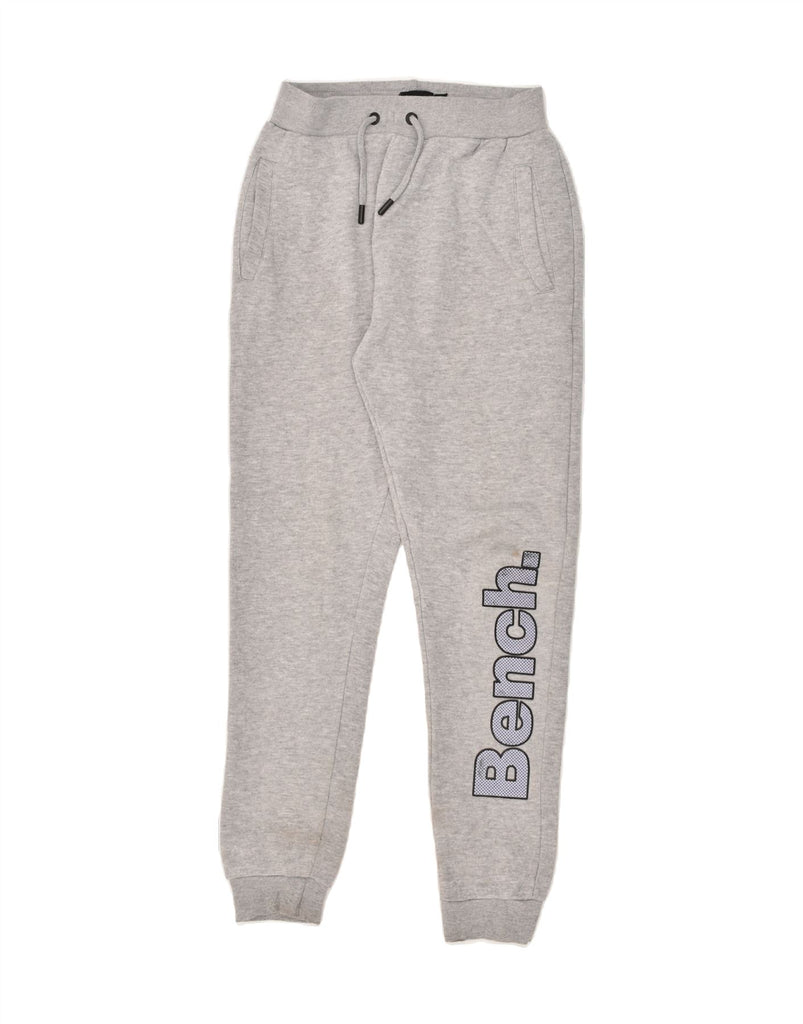 BENCH Boys Graphic Tracksuit Trousers Joggers 12-13 Years Grey Cotton | Vintage Bench | Thrift | Second-Hand Bench | Used Clothing | Messina Hembry 