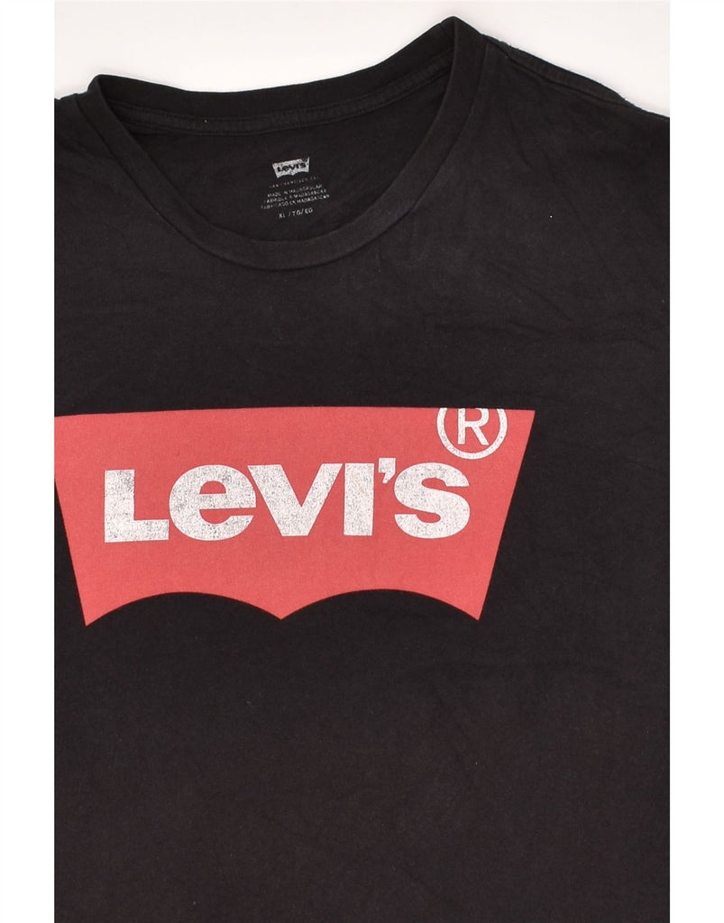 LEVI'S Mens Graphic T-Shirt Top XL Black Cotton | Vintage Levi's | Thrift | Second-Hand Levi's | Used Clothing | Messina Hembry 