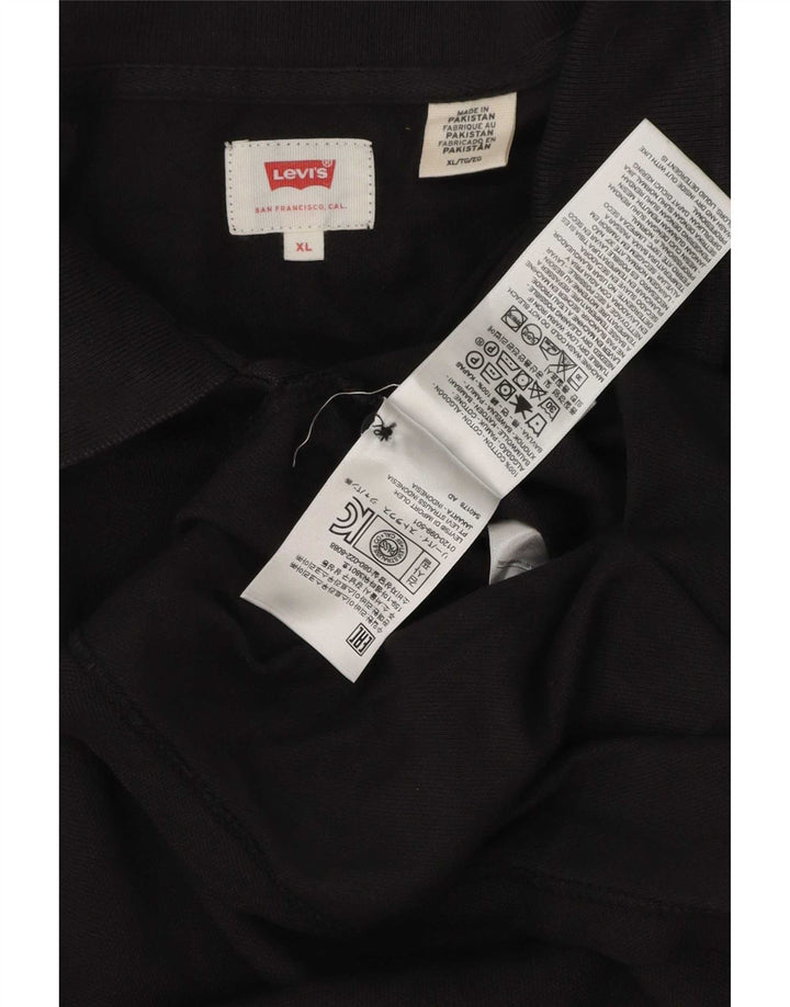 Levi's Mens Polo Shirt XL Black Cotton