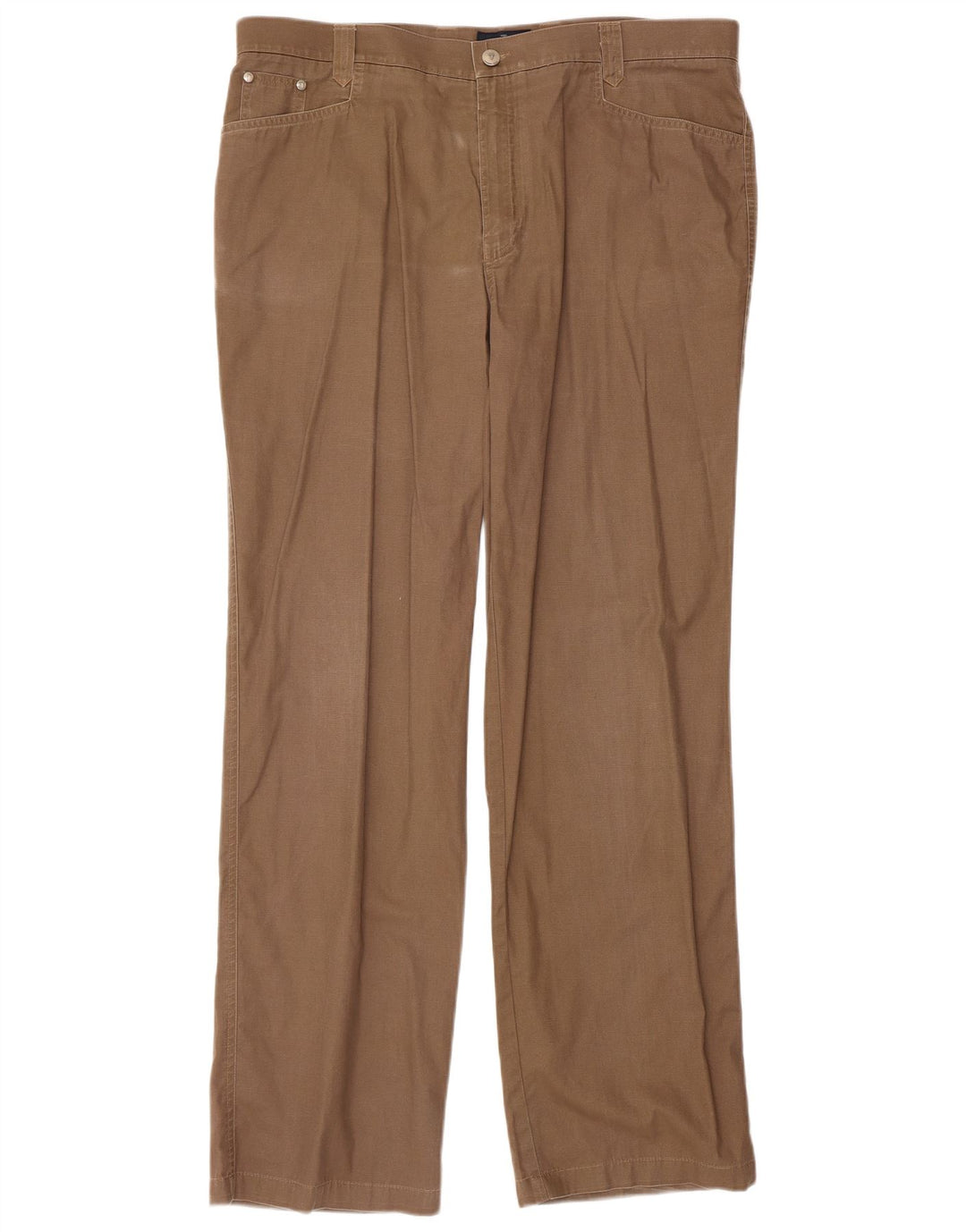 Trussardi Mens Straight Casual Trousers W38 L31 Brown