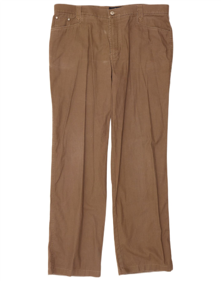 Trussardi Mens Straight Casual Trousers W38 L31 Brown