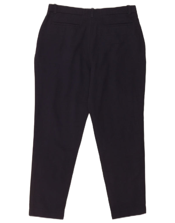 Whistles Womens Slim Cropped Trousers UK 6 XS W26 L23 Navy Blue Cotton
