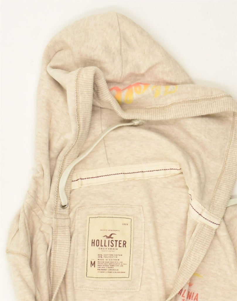 HOLLISTER Womens Longline 3/4 Sleeve Hoodie Jumper UK 12  Medium Beige | Vintage Hollister | Thrift | Second-Hand Hollister | Used Clothing | Messina Hembry 