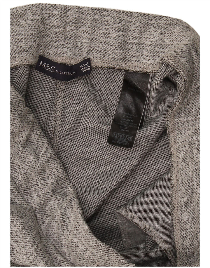 Marks & Spencer Womens Tracksuit Trousers UK 16 Large Grey Flecked