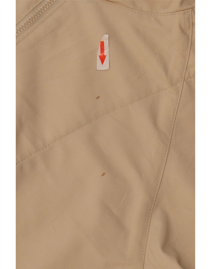 Nike Womens Tracksuit Top Jacket US 12/14 Large Beige Polyester