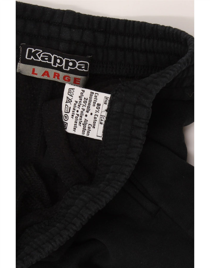 KAPPA Mens Tracksuit Trousers Large Black Cotton Vintage Kappa and Second-Hand Kappa from Messina Hembry 