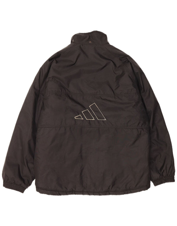 Adidas Mens Graphic Windbreaker Jacket UK 38/40 Medium Black Polyamide