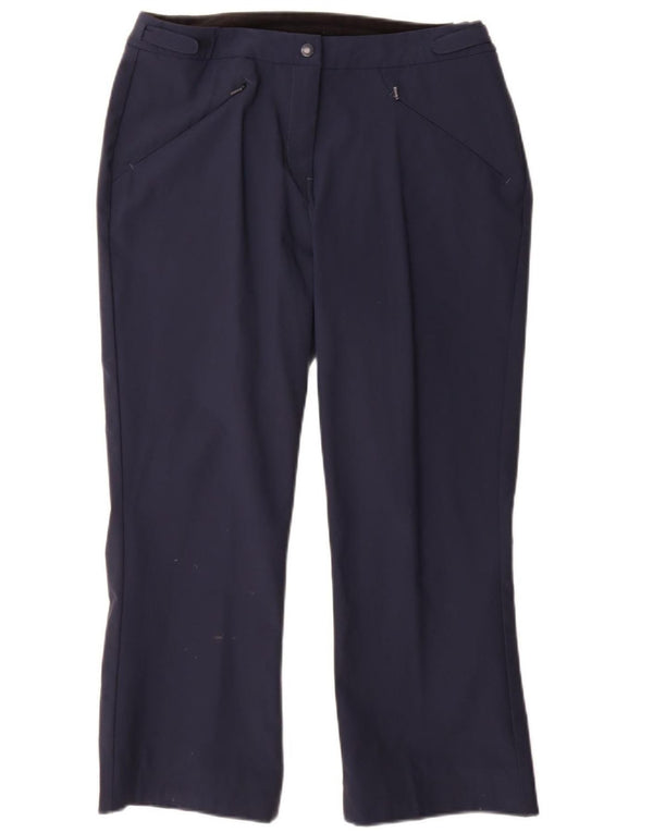 Rohan Womens Bootcut Casual Trousers UK 12 Medium W30 L26 Navy Blue