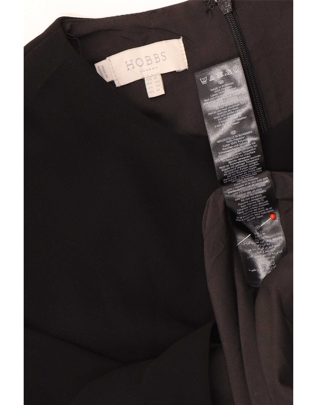 Hobbs Womens Sheath Dress UK 18 XL Black Polyester