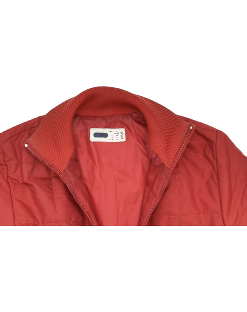 FILA Womens Padded Jacket IT 42 Medium Red Polyester | Vintage | Thrift | Second-Hand | Used Clothing | Messina Hembry 