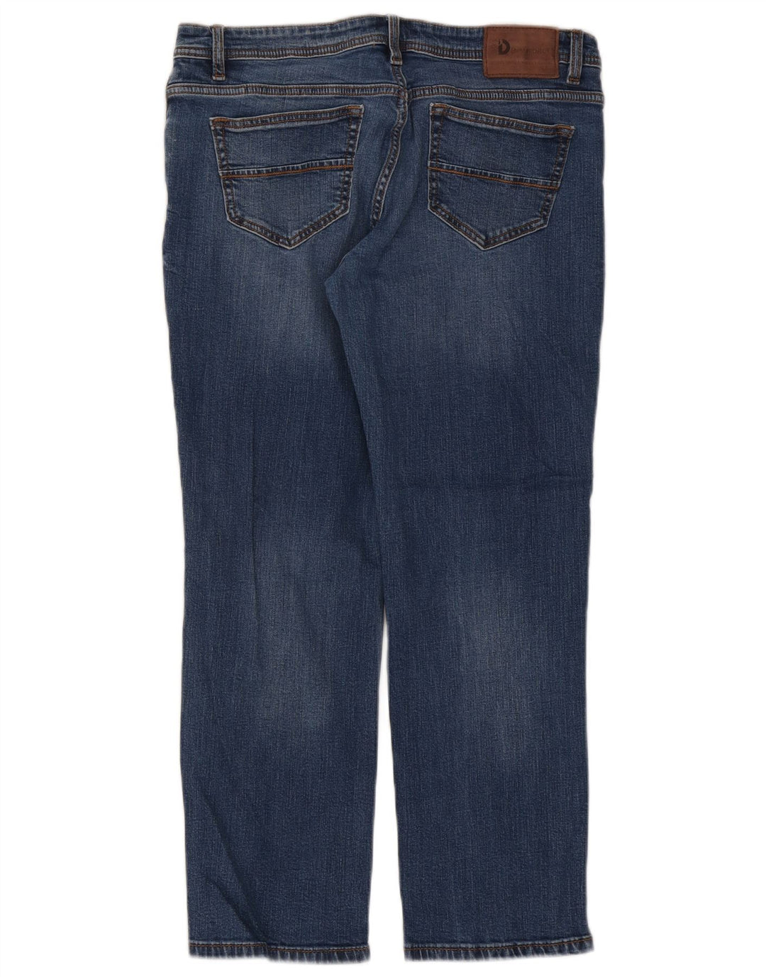Dack's Mens Regular Fit Straight Jeans IT 50 Large W34 L28 Blue Cotton