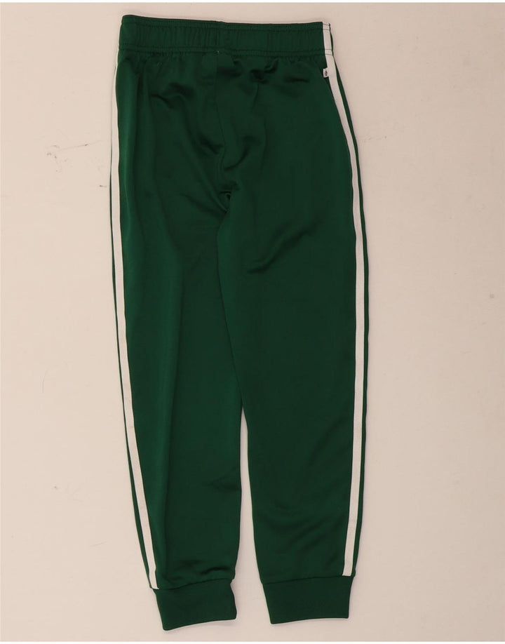 Adidas Boys Tracksuit Trousers Joggers 7-8 Years  Green Polyester