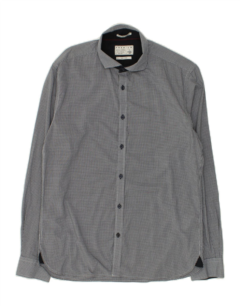 JACK & JONES Mens Shirt Large Grey Check Cotton | Vintage Jack & Jones | Thrift | Second-Hand Jack & Jones | Used Clothing | Messina Hembry 