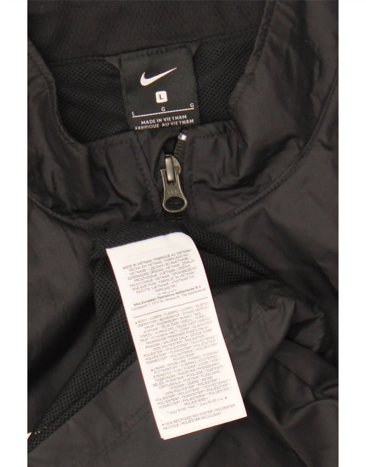 Nike Mens Rain Jacket UK 40 Large Black Polyester
