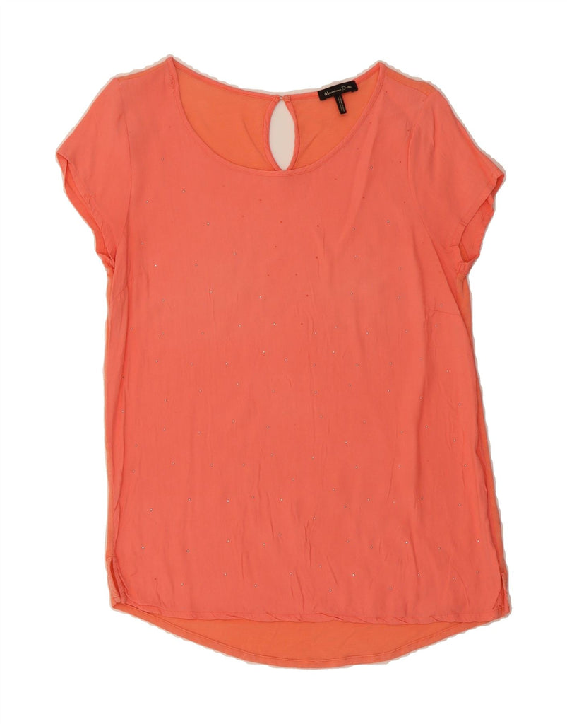MASSIMO DUTTI Womens Blouse Top UK 14 Medium Orange Vintage Massimo Dutti and Second-Hand Massimo Dutti from Messina Hembry 