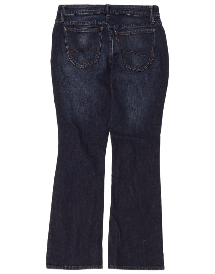 Lee Womens Mid Rise Bootcut Jeans US 8 Medium W30 L27 Navy Blue Cotton