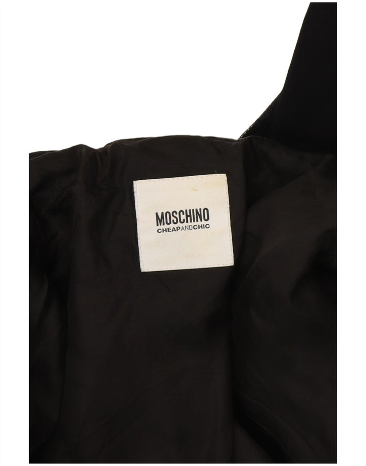 Moschino Womens Cheap and Chic Blazer Jacket UK 12 Medium Black Rayon