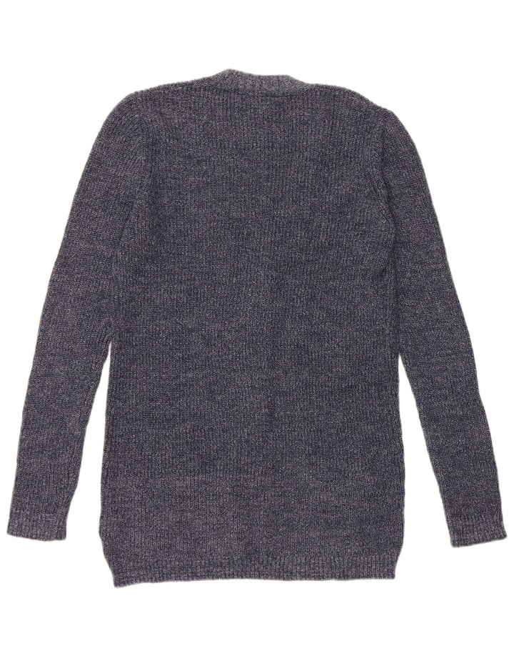 Fat Face Womens Cardigan Sweater UK 12 Medium Navy Blue Cotton